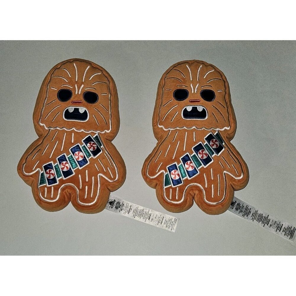 2 Disney Star Wars Chewbacca Gingerbread Scented Plush 12" Stuffed Wookie Cookie